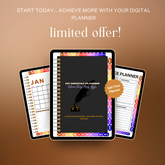All in One Digital Planner – iPad & Android – Only $2! – Undated, GoodNotes Compatible, Daily/Weekly/Monthly